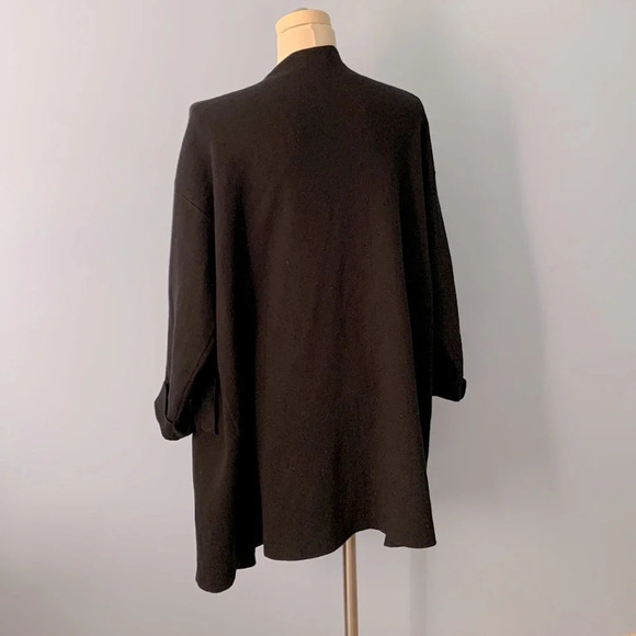 Lulus black cozy knit open front cardigan with pockets small medium oversized - Picture 4 of 9
